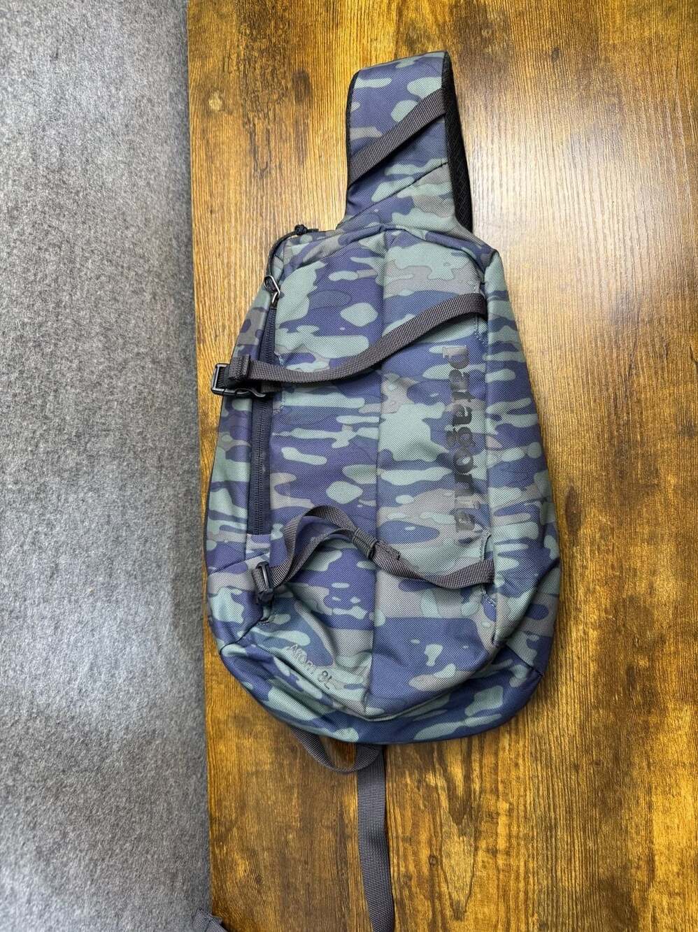 Patagonia Atom Sling Bag 8L Camo Blue Sling Backpack
